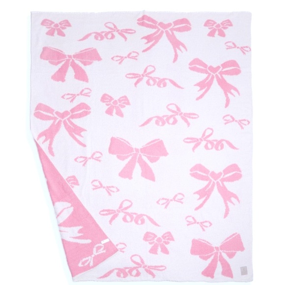 Pink Bow Throw Blanket - Picture 3 of 3